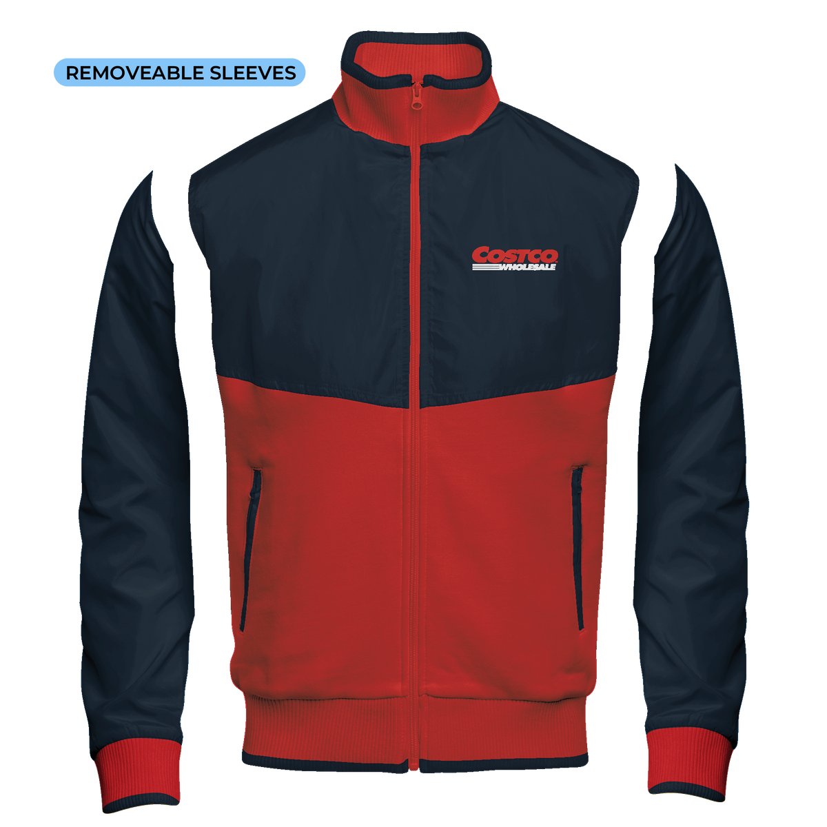 Shop Padded 2-in-1 Track Jacket in Dark Blue | KOLAB