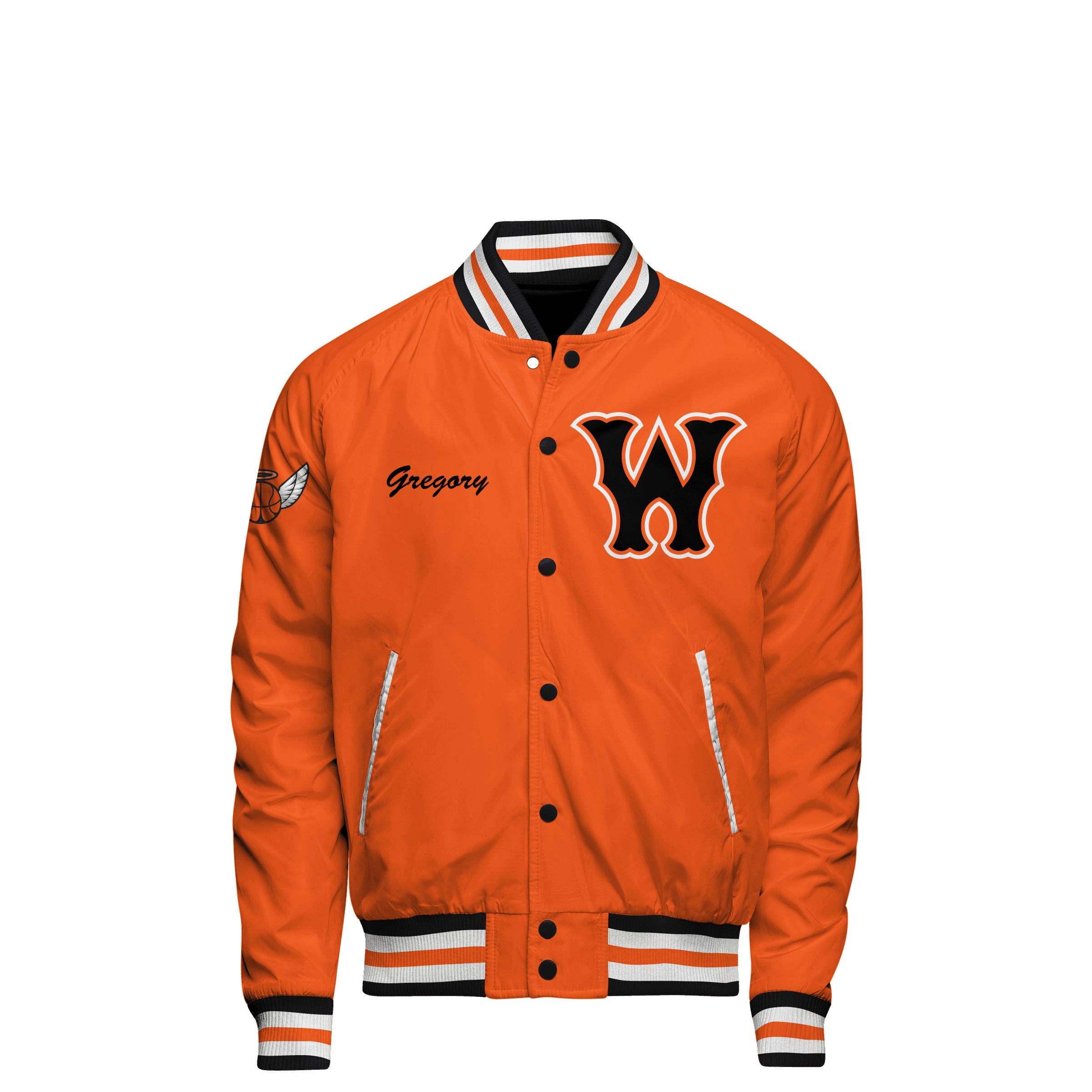 Varsity Bomber Jacket | JLT Luxury Orange / 2XL