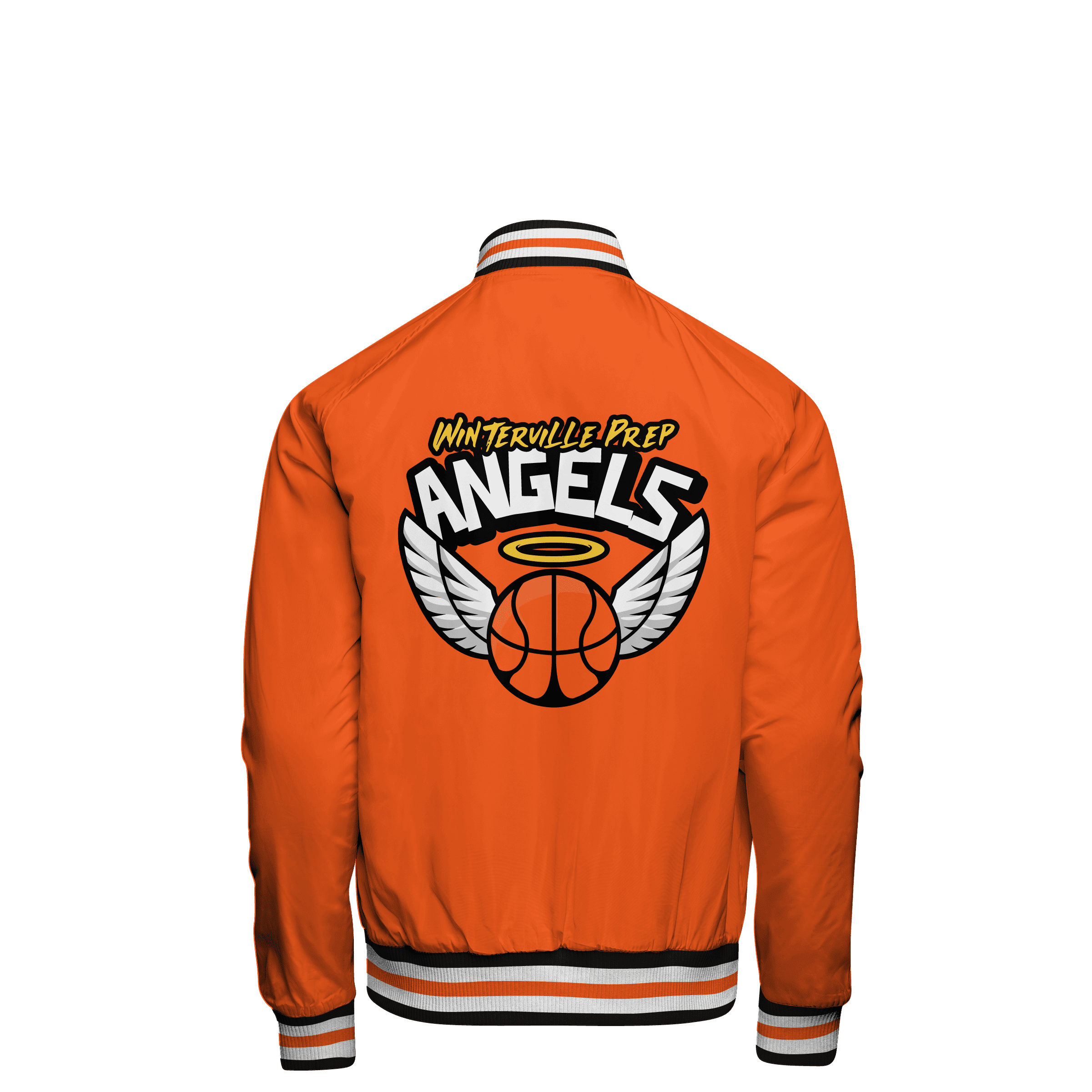 Logo satin varsity jacket