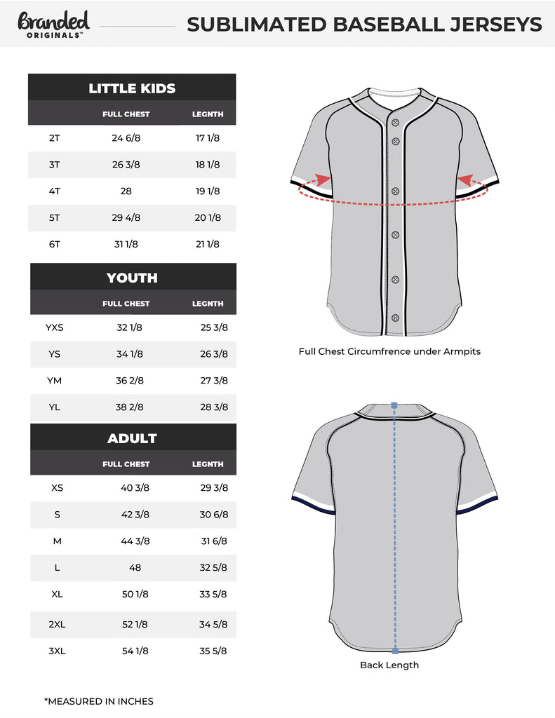 YDE Sublimated White Baseball Jersey – Branded Originals